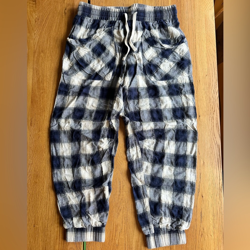 Plaid Flannel Navy & White Seeker Pants